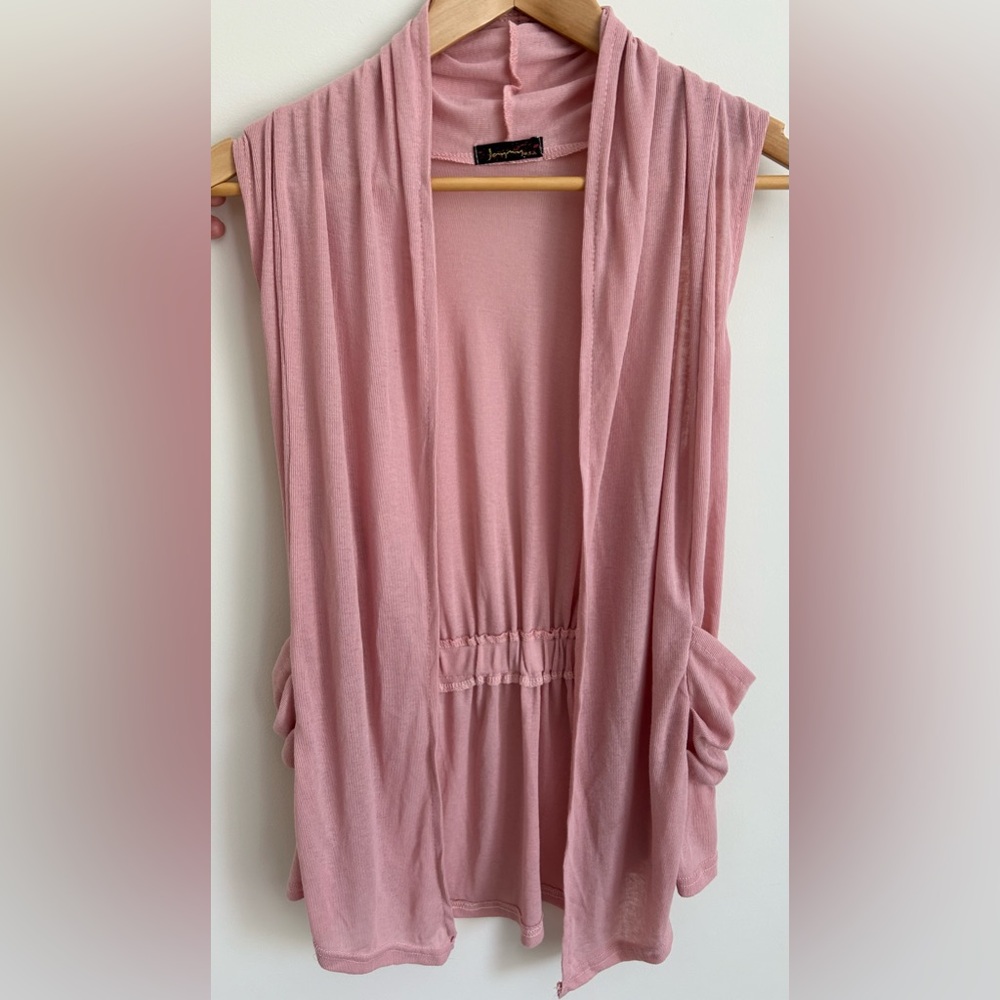 Lightweight Soft Pastel Pink Vest for Layering over tanks or sleeveless tops
